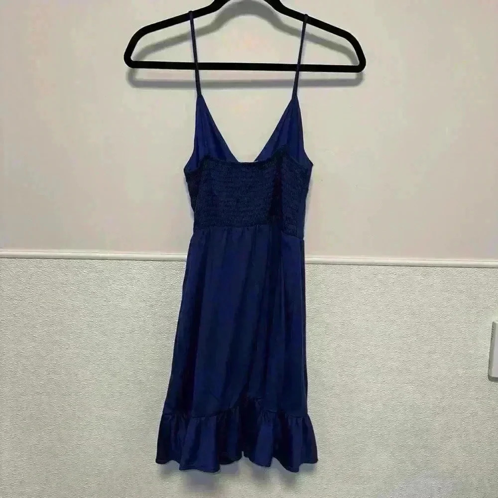 Alter’d State Blue Spaghetti Strap Wrap Style Dress Size M - Picture 8 of 10